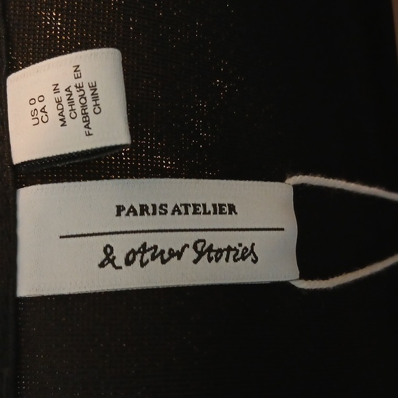 & Other Stories Rhinestone Velvet Wrap Top size 0 - Picture 9 of 15